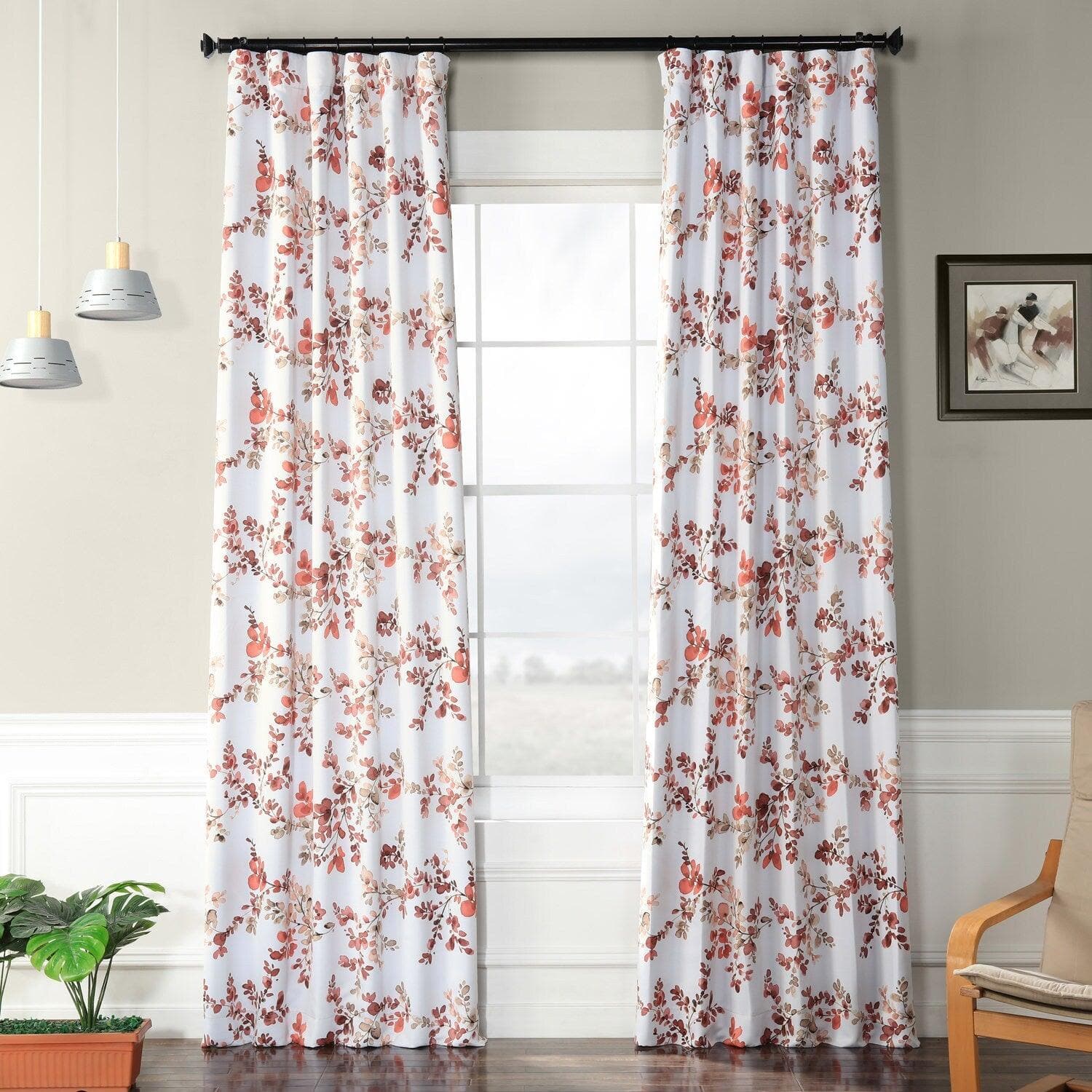 Rose Elm Room Darkening Curtain