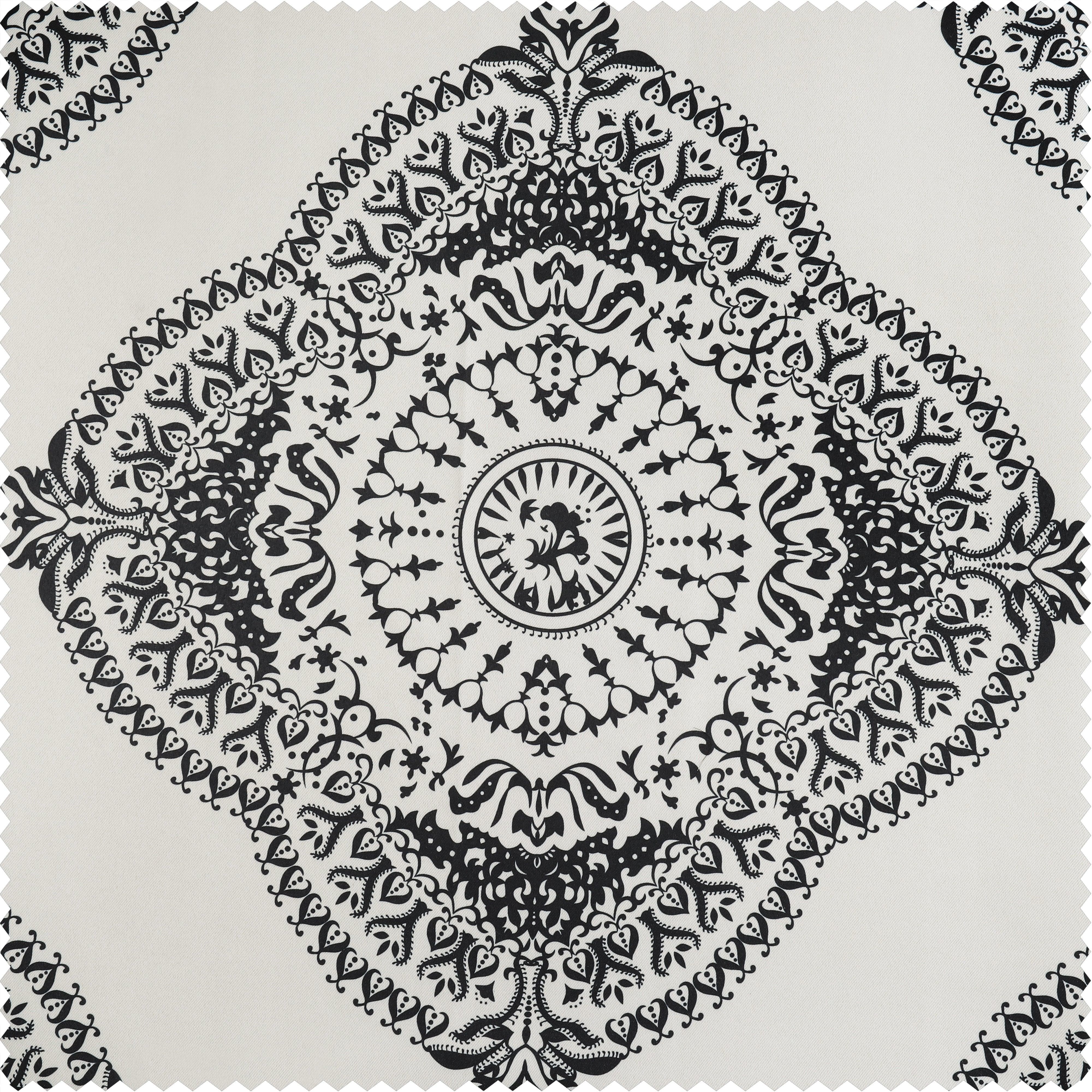 Henna Black Printed Polyester Swatch