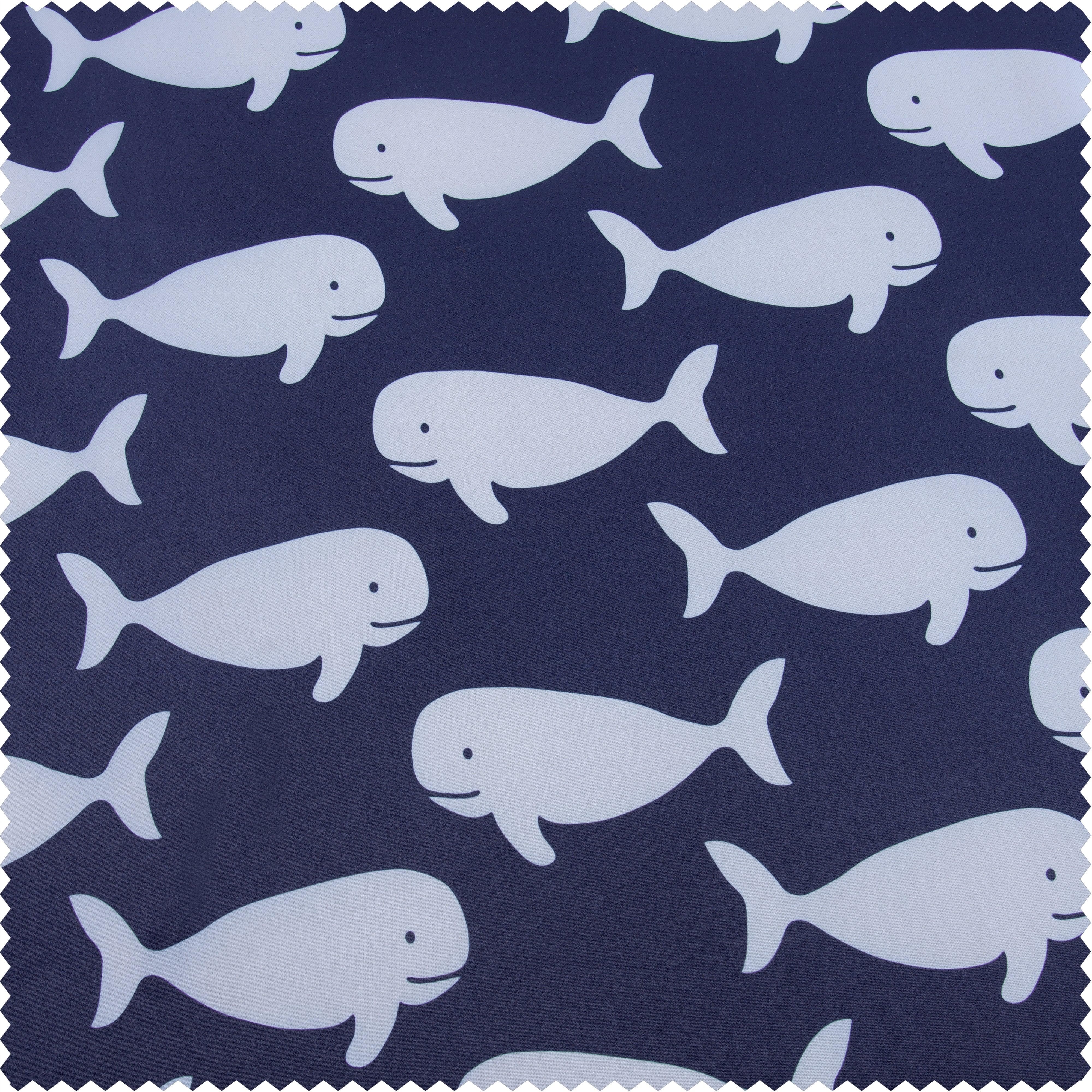 Migaloo Navy Printed Polyester Swatch