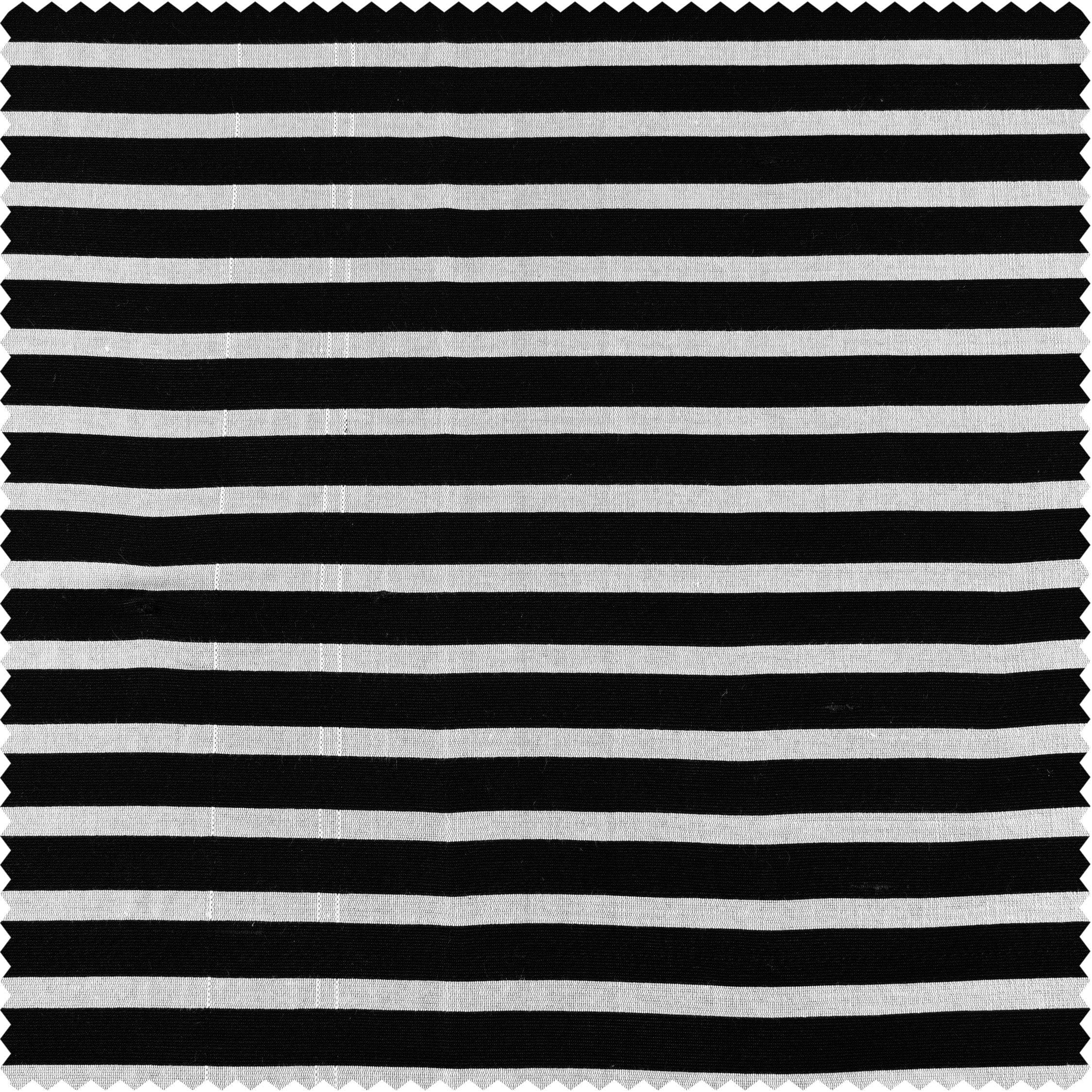 Chic Silver & Black Striped Hand Weaved Cotton Swatch