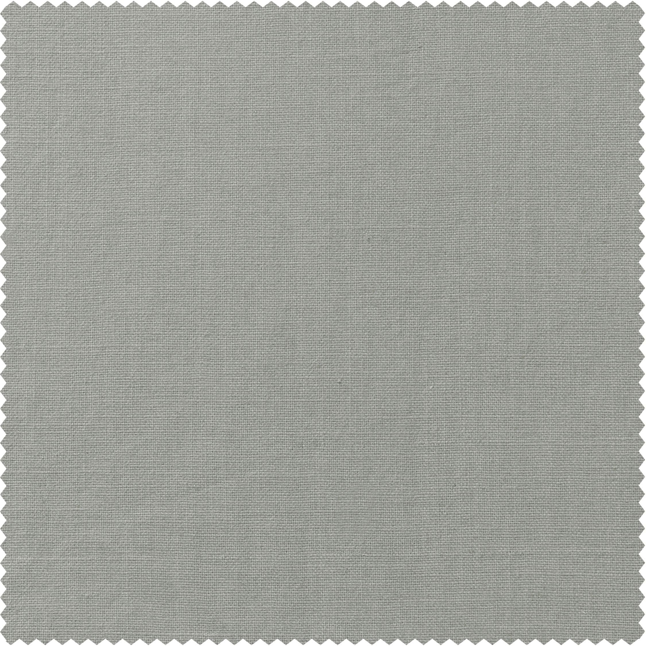 Mist Grey Textured Cotton Linen Weave Swatch