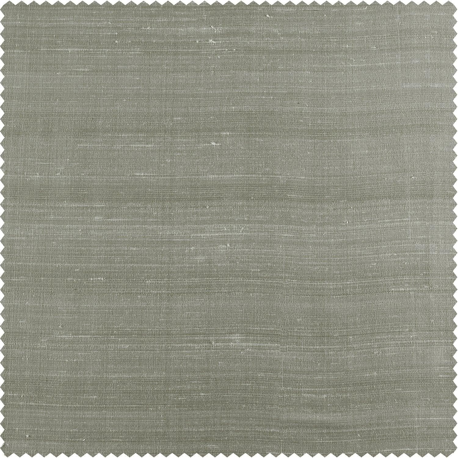 Turbulence Grey Textured Dupioni Silk Swatch