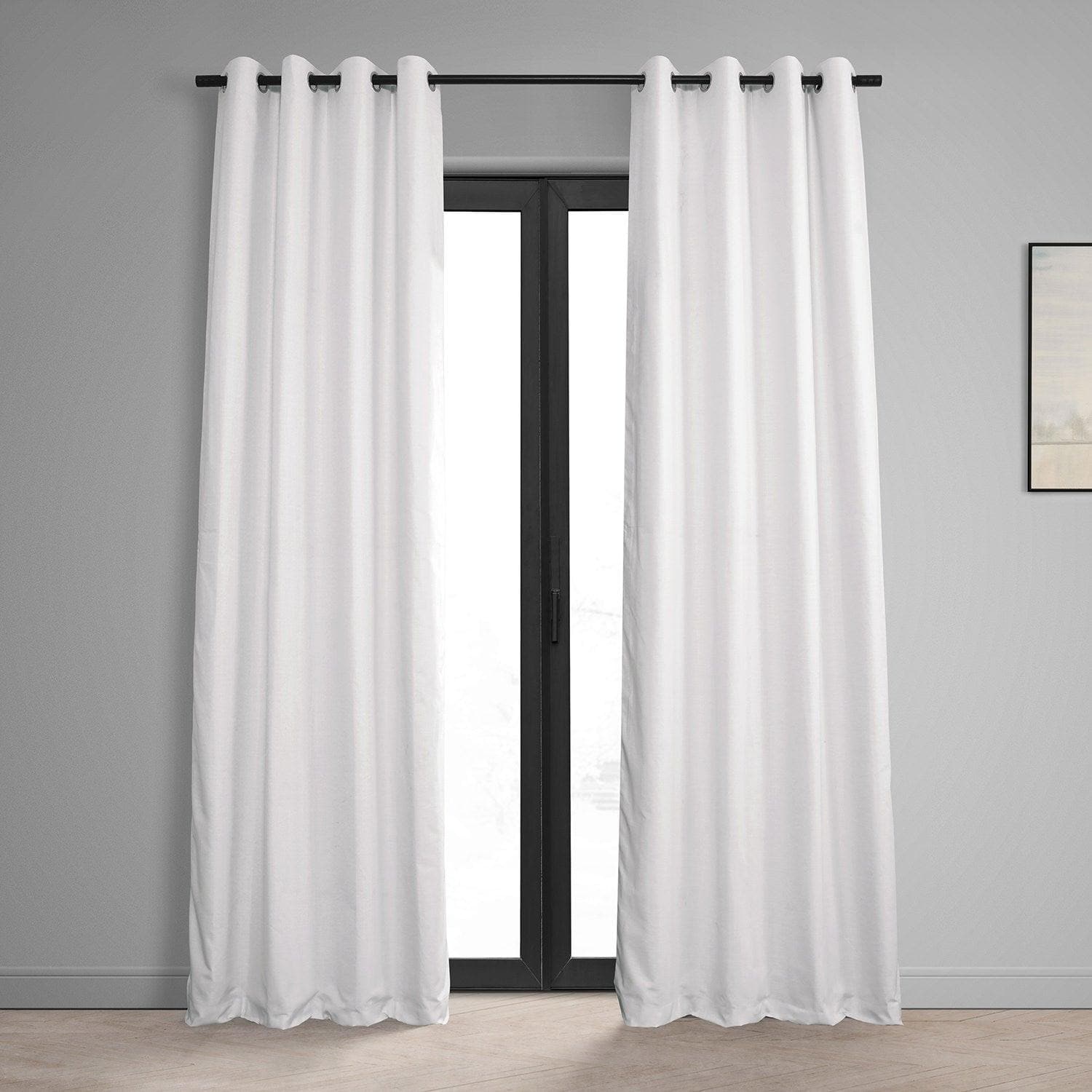 Prime White Grommet Dune Textured Cotton Hotel Blackout Curtain