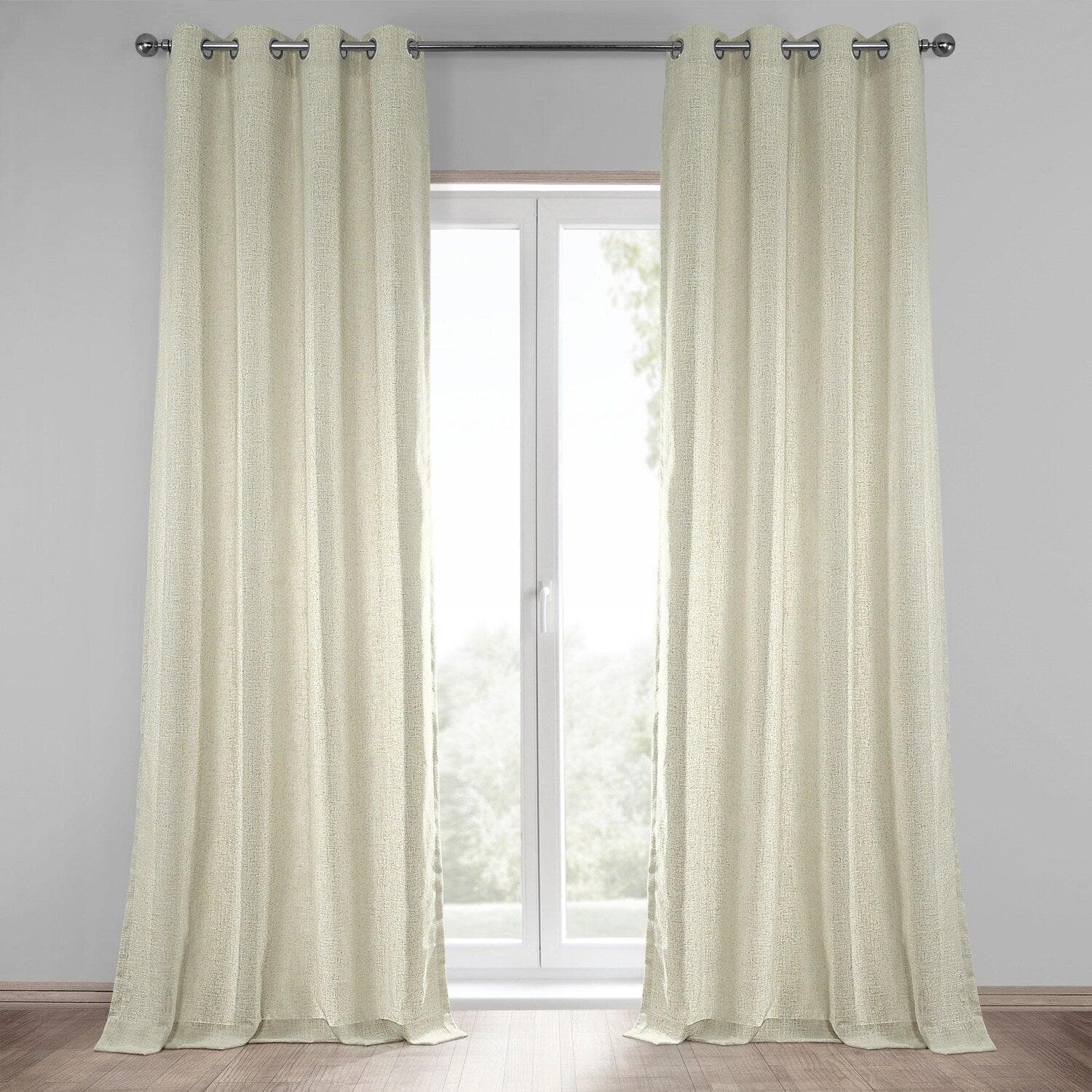 Barley Grommet Heavy Faux Linen Curtain