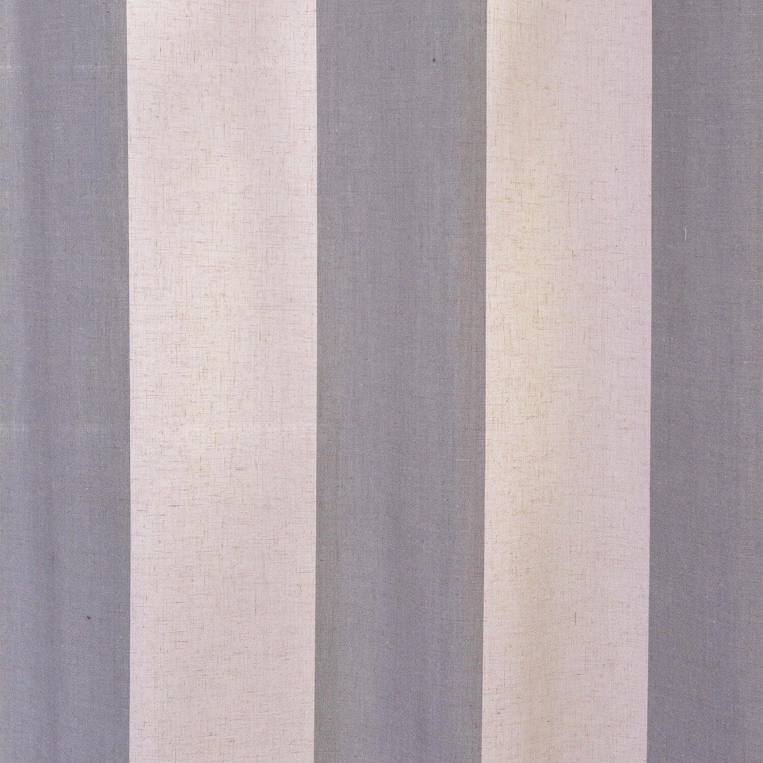 Del Mar Grey Striped Linen Blend Swatch