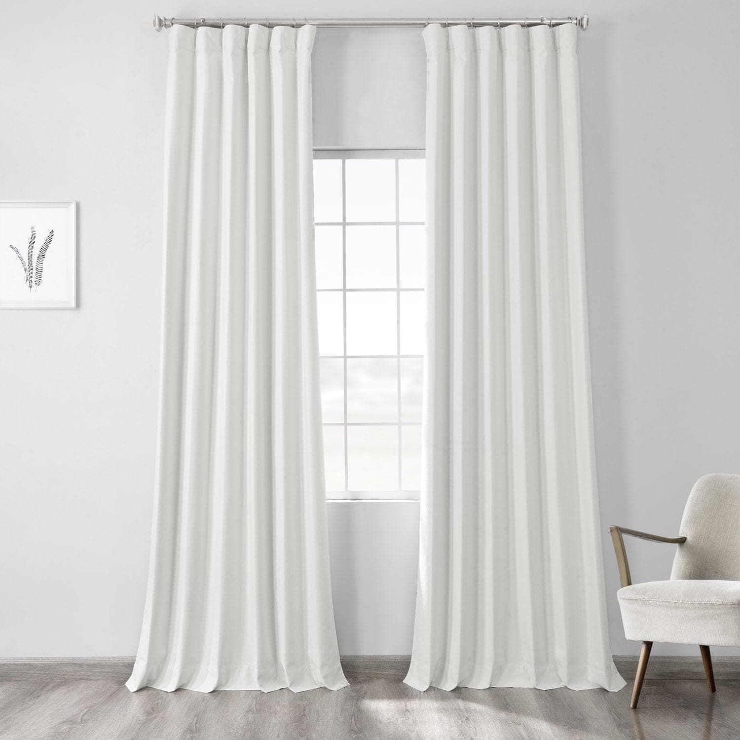 Starlight Off White Thermal Cross Linen Weave Blackout Curtain
