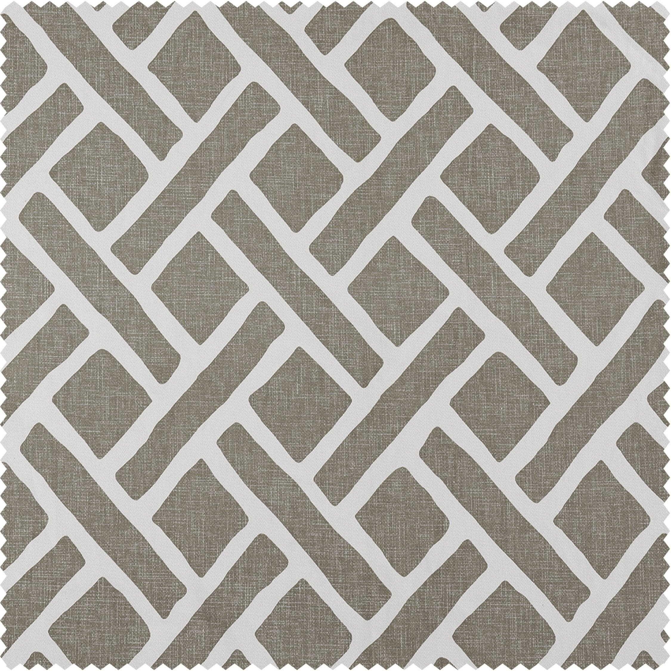 Martinique Taupe Printed Cotton Swatch
