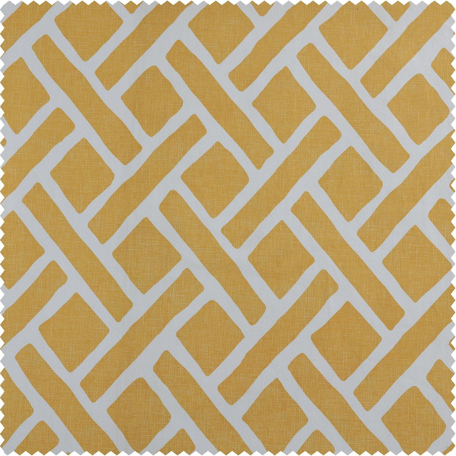 Martinique Yellow Printed Cotton Swatch