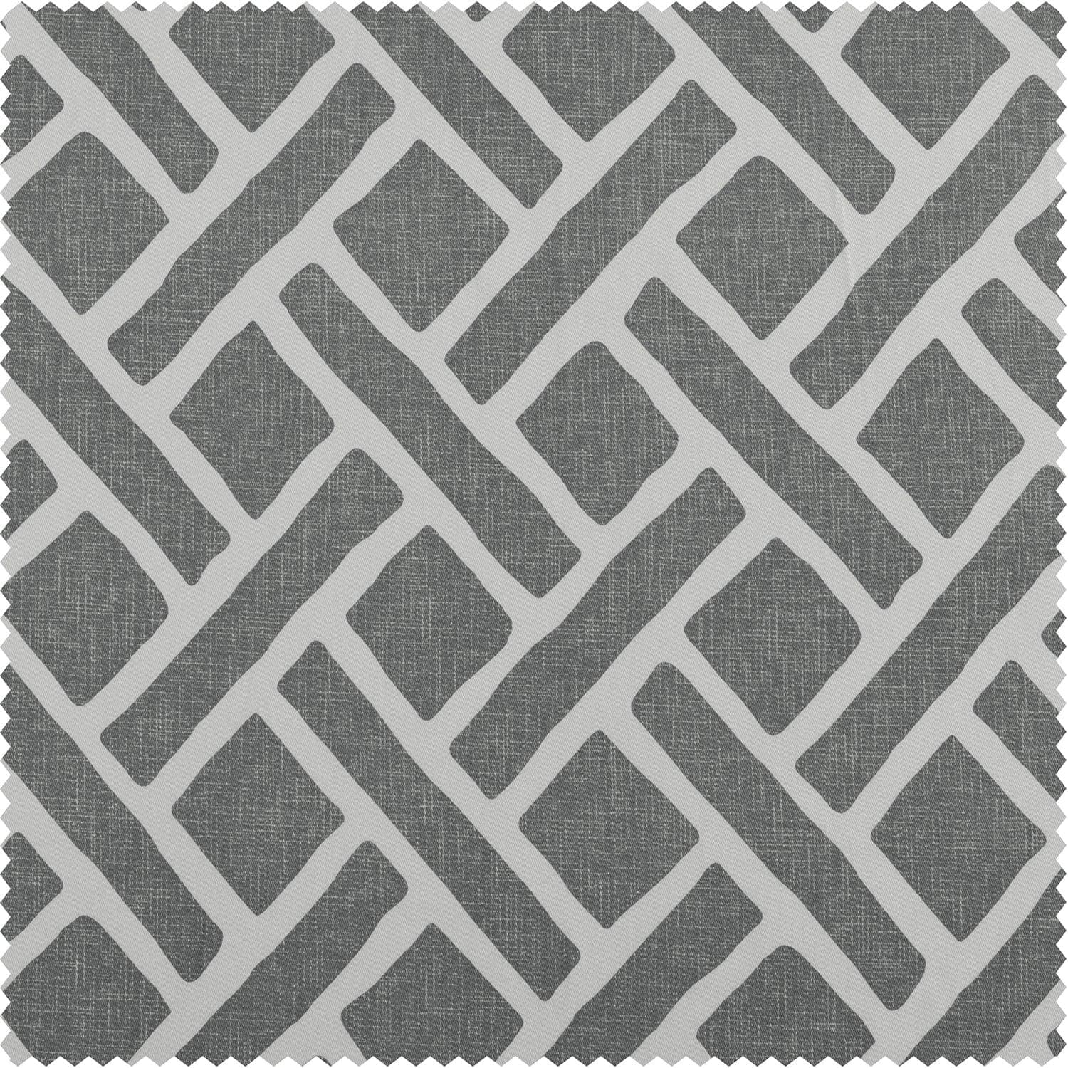 Martinique Grey Printed Cotton Swatch