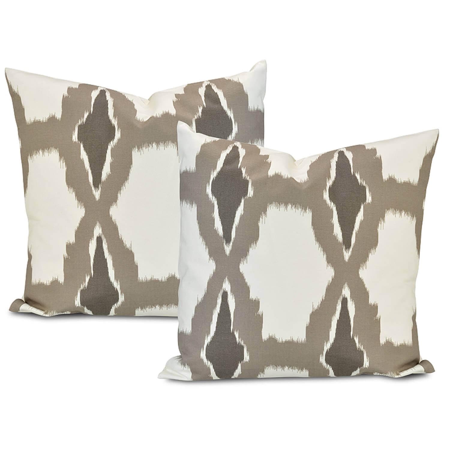 Sorong Beige Printed Cotton Cushion Covers - Pair