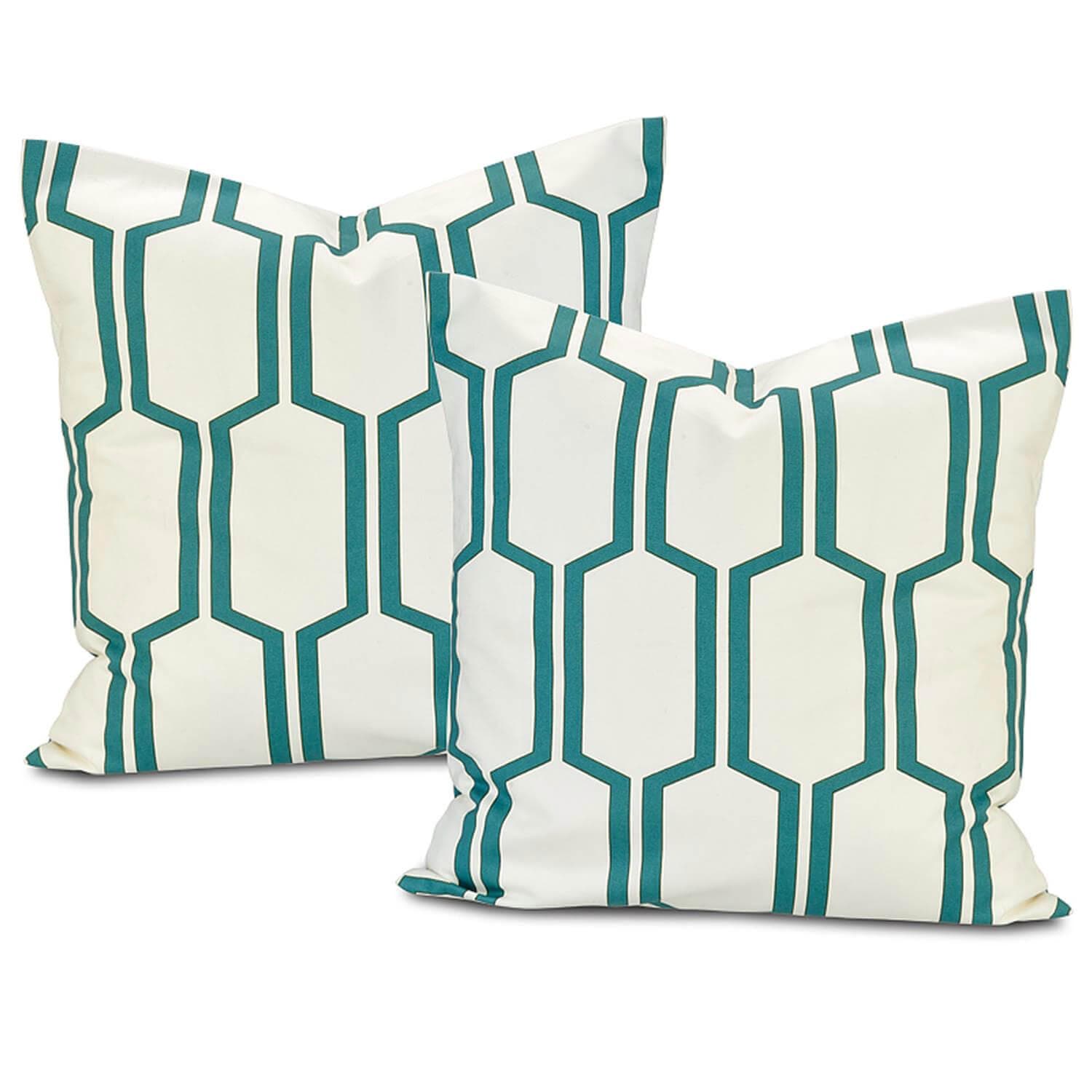 Tide Sands Printed Cotton Cushion Covers - Pair