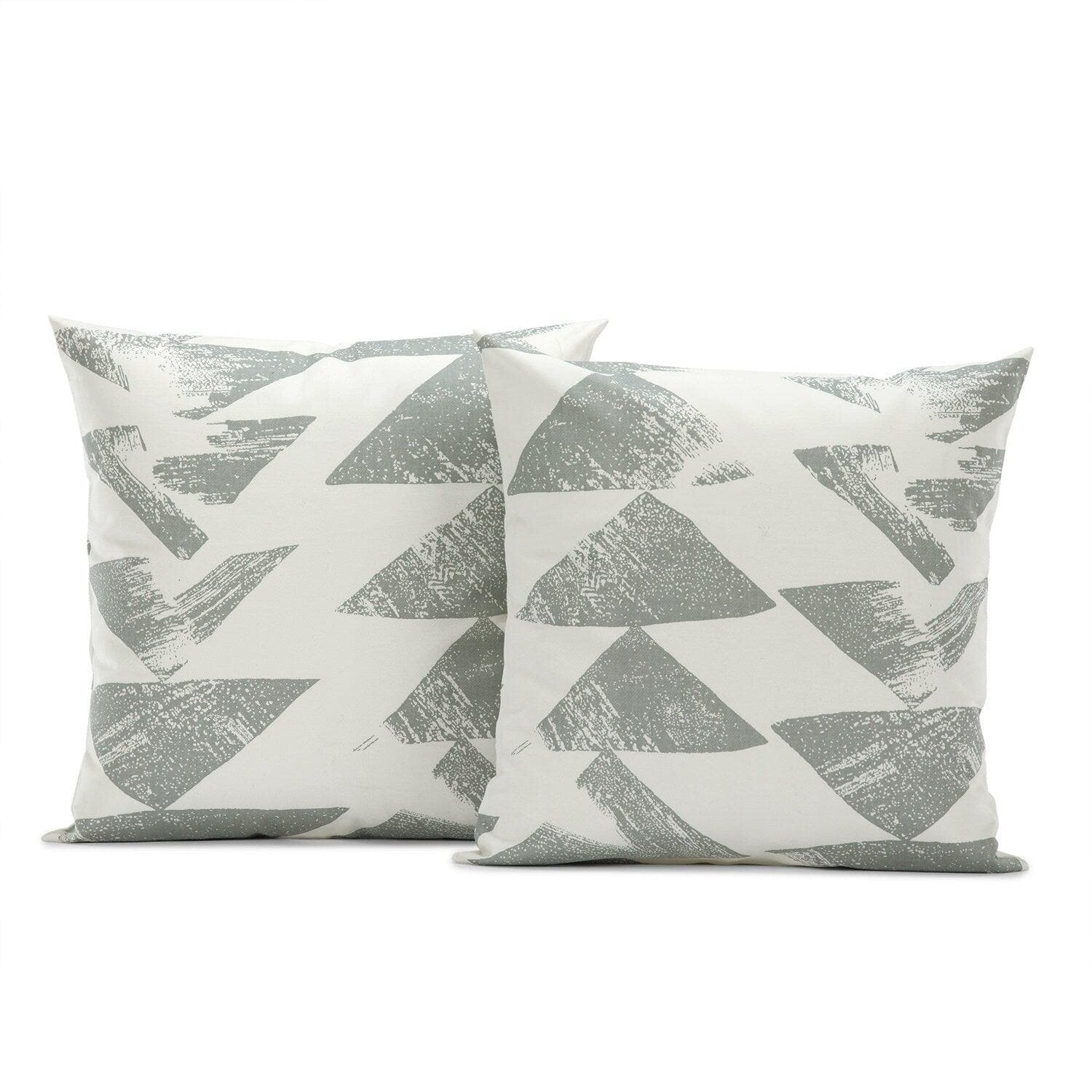 Triad Smoke Printed Cotton Cushion Covers - Pair