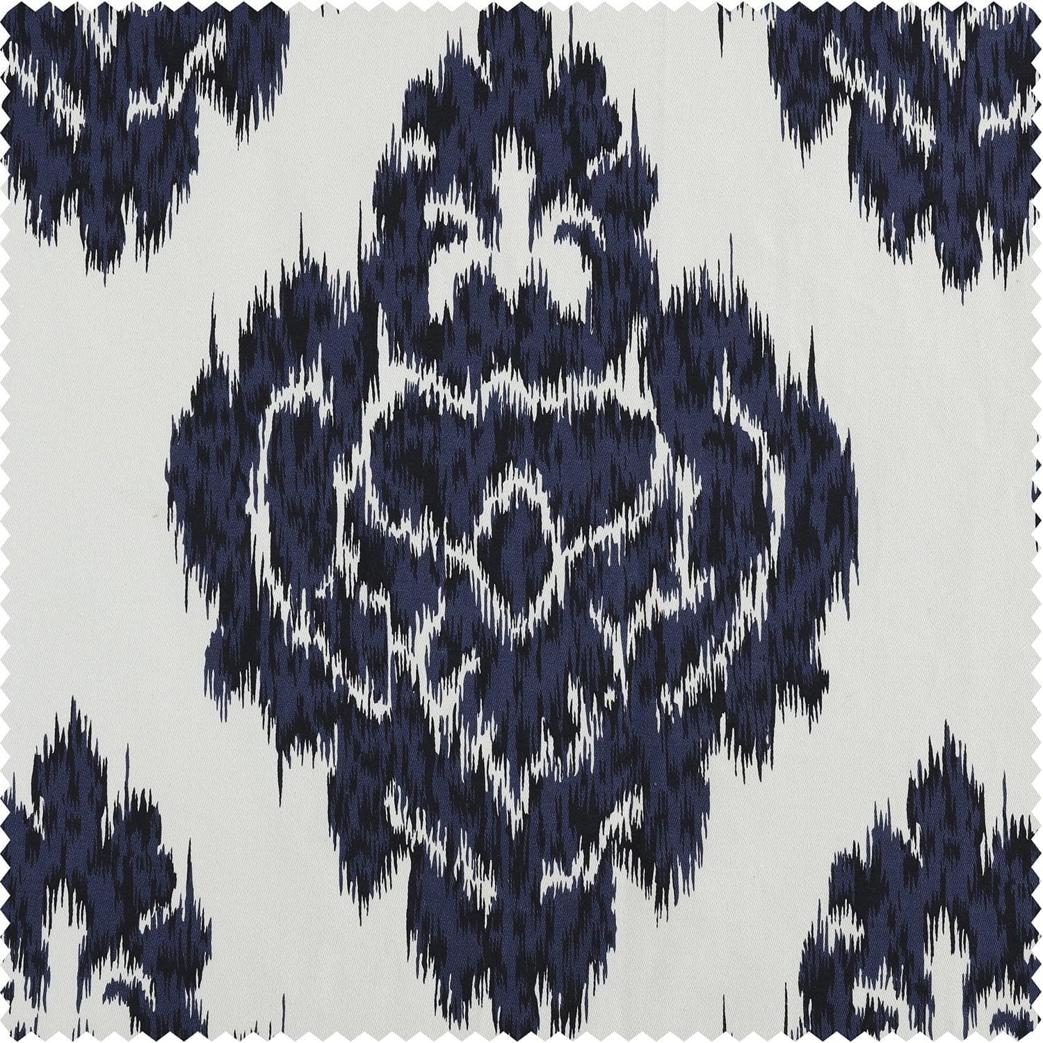 Ikat Blue Printed Cotton Swatch