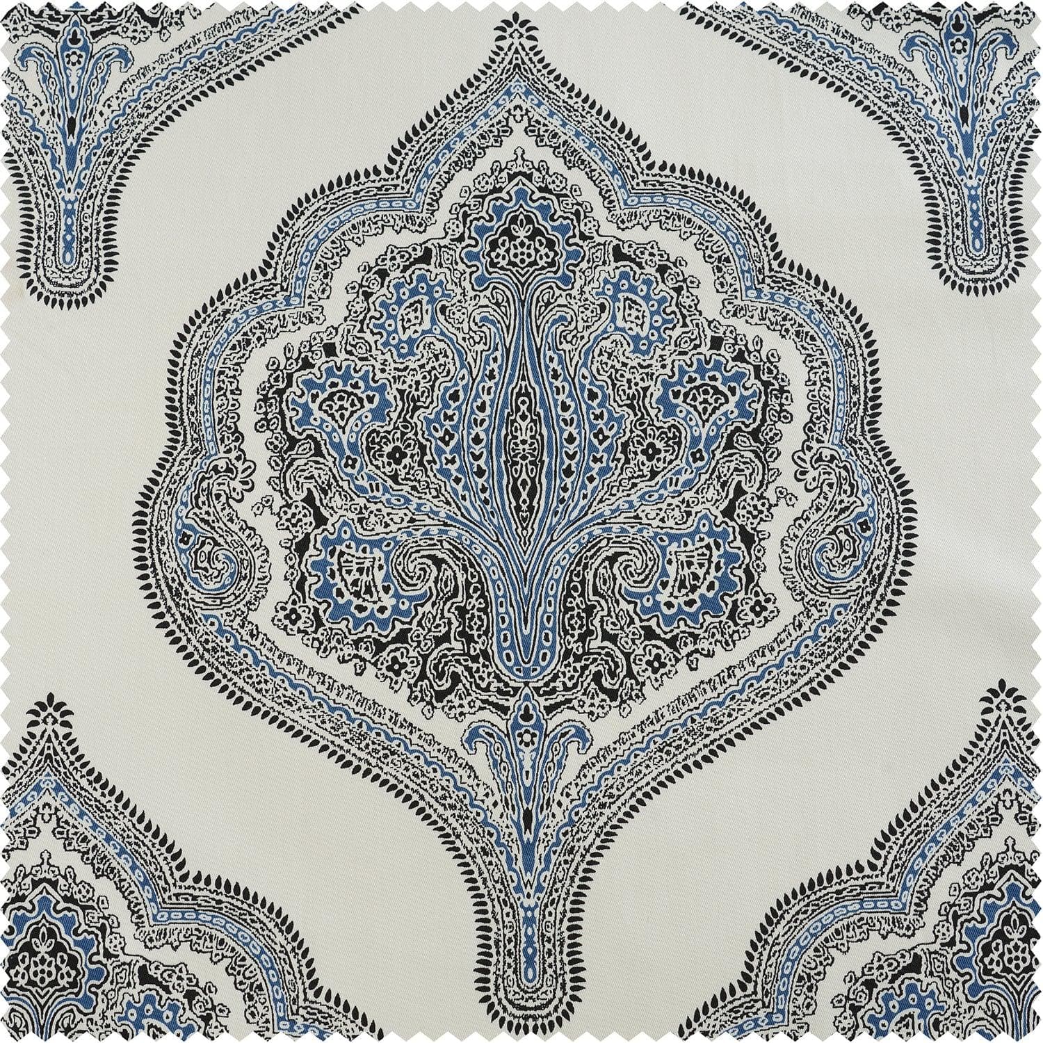 Arabesque Blue Printed Cotton Swatch