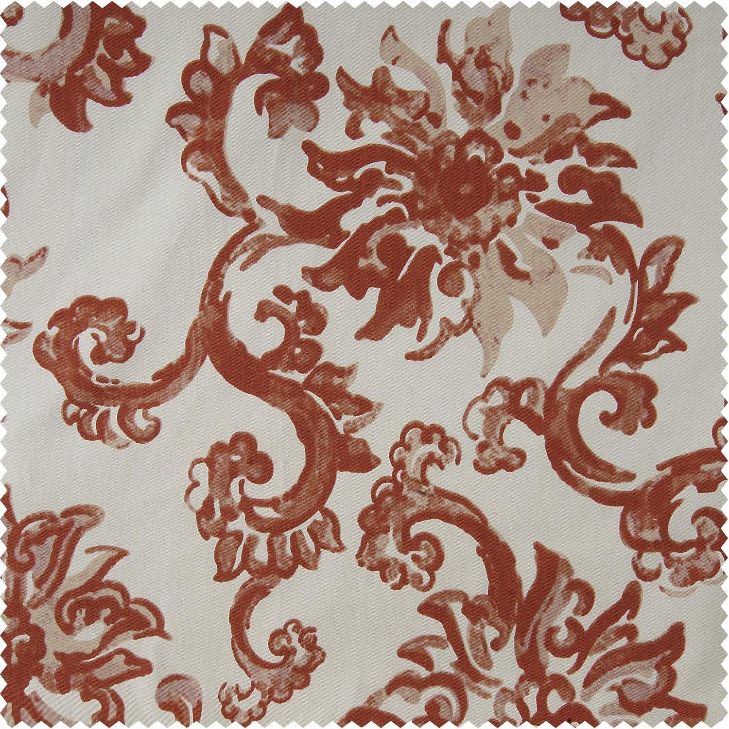 Indonesian Rust Printed Cotton Swatch