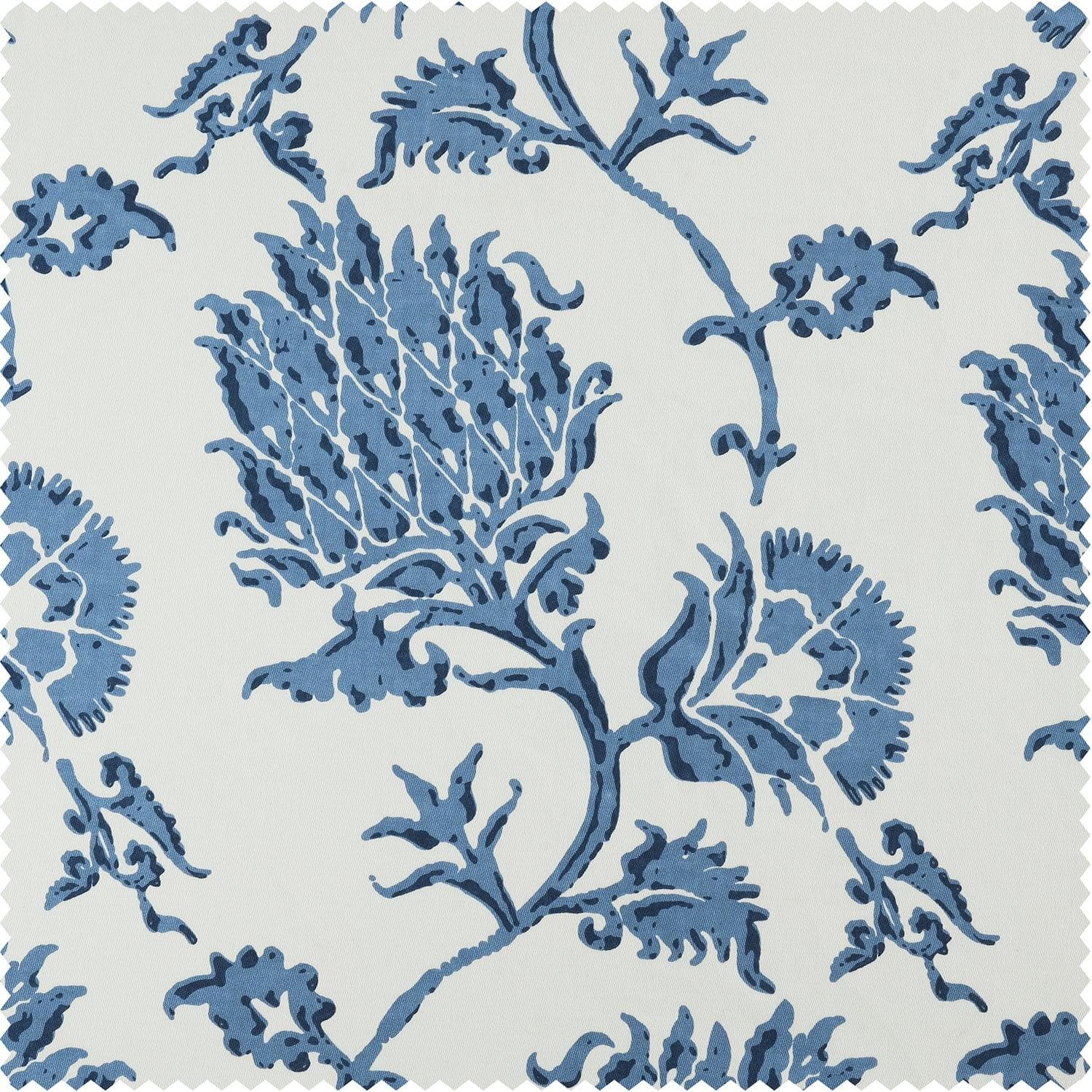 Duchess Blue Printed Cotton Swatch