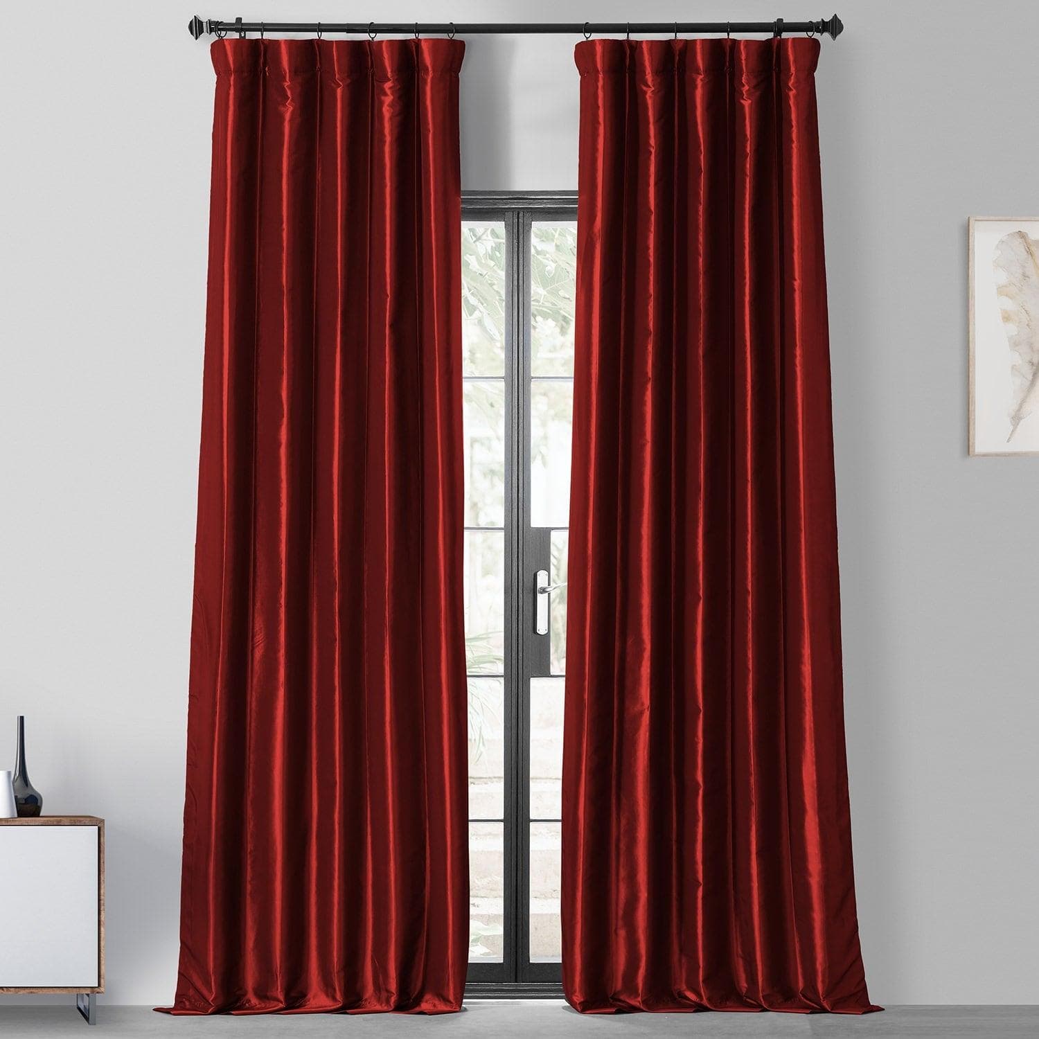 Syrah Faux Silk Taffeta Blackout Curtain