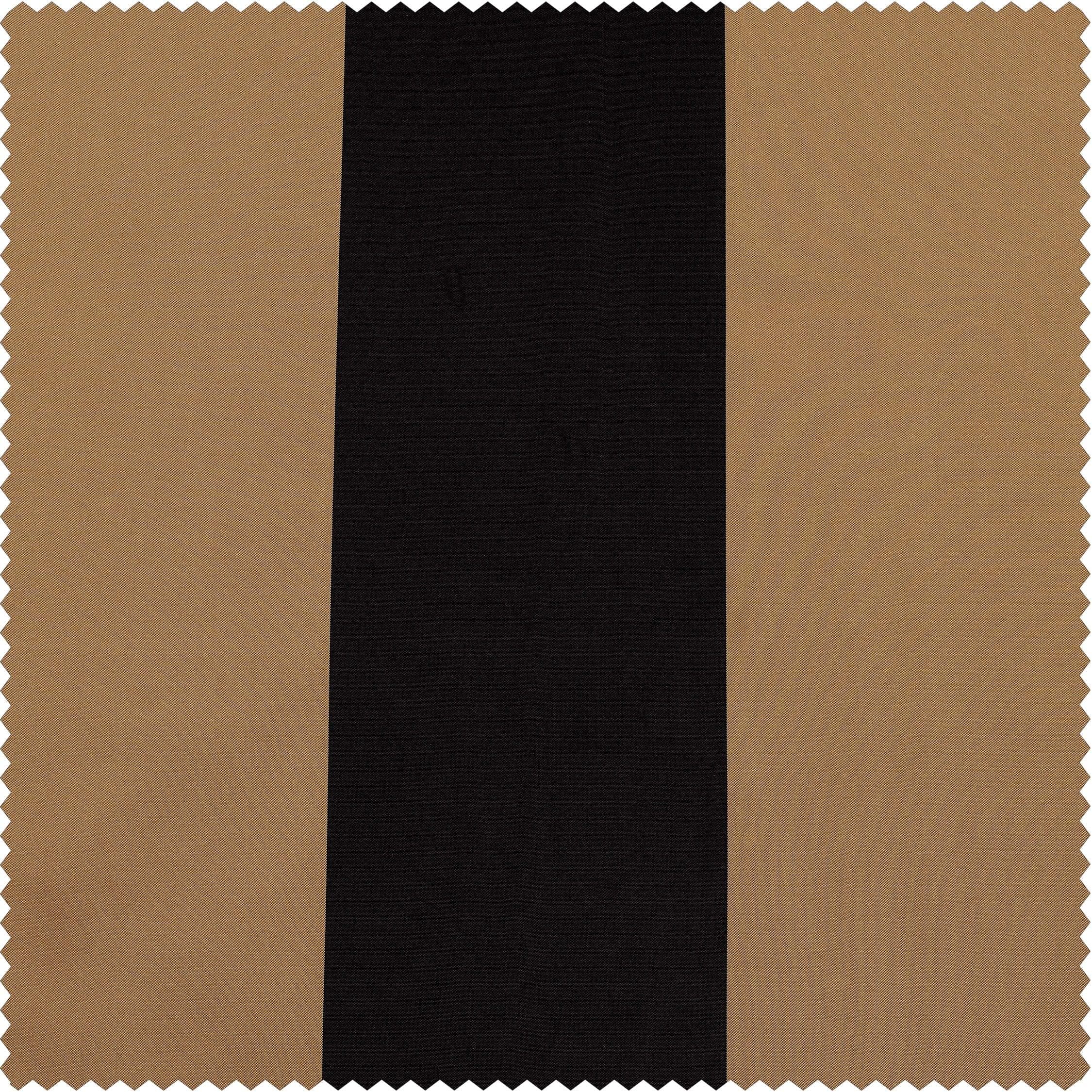 Regency Black & Gold Designer Striped Faux Silk Swatch