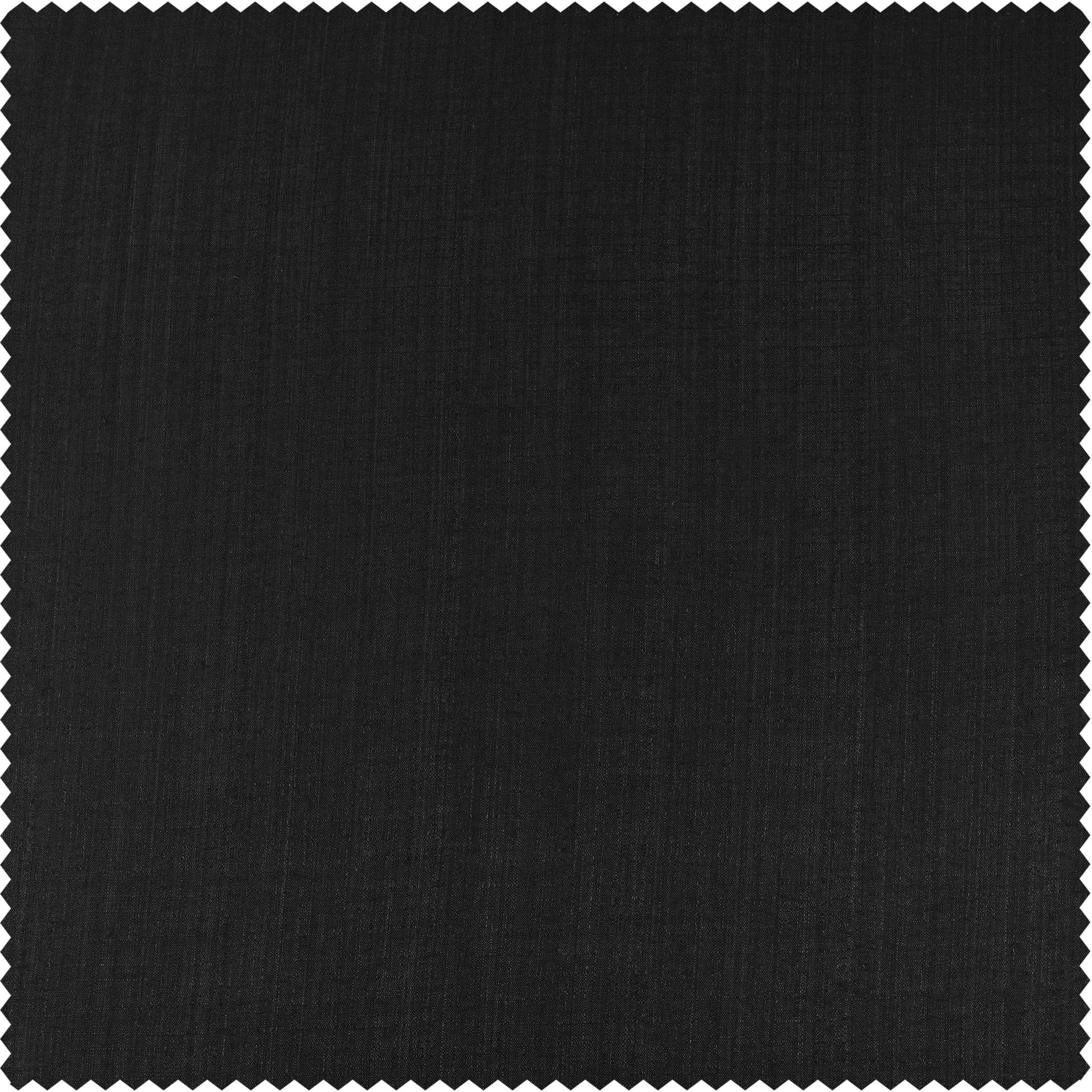 Papillon Black Designer Shantung Faux Silk Swatch