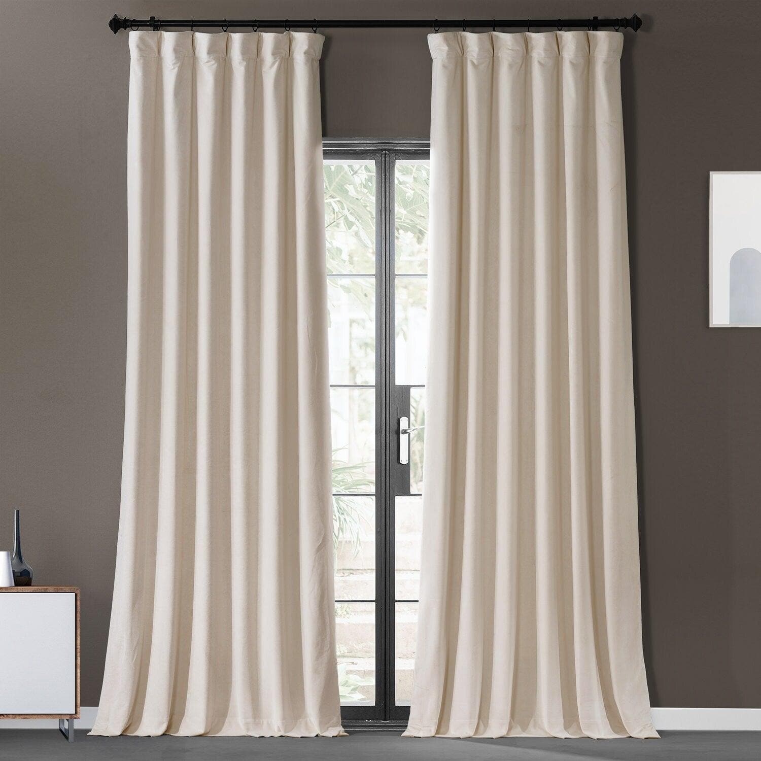 Tiramisu Cream Urban Lush Velvet Curtain