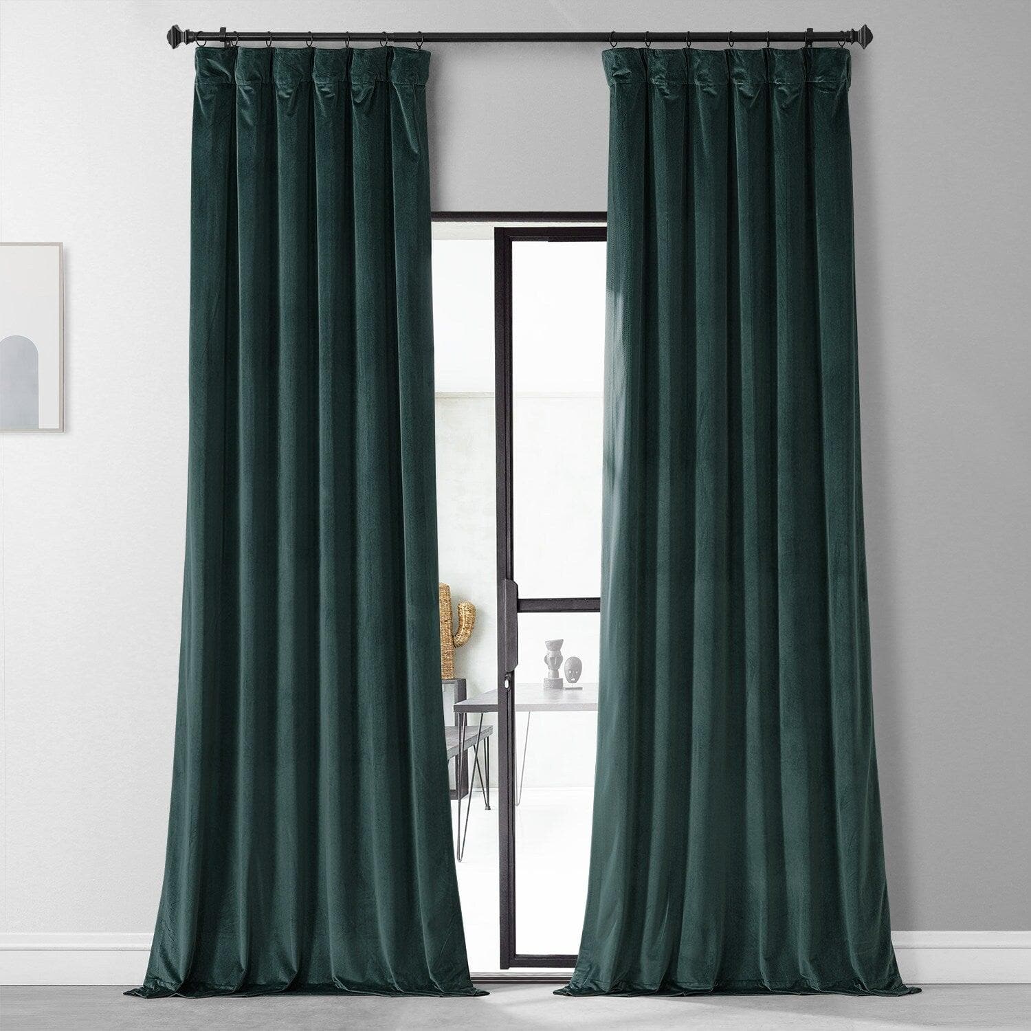 Lucky Green Royal Lux Velvet Curtain