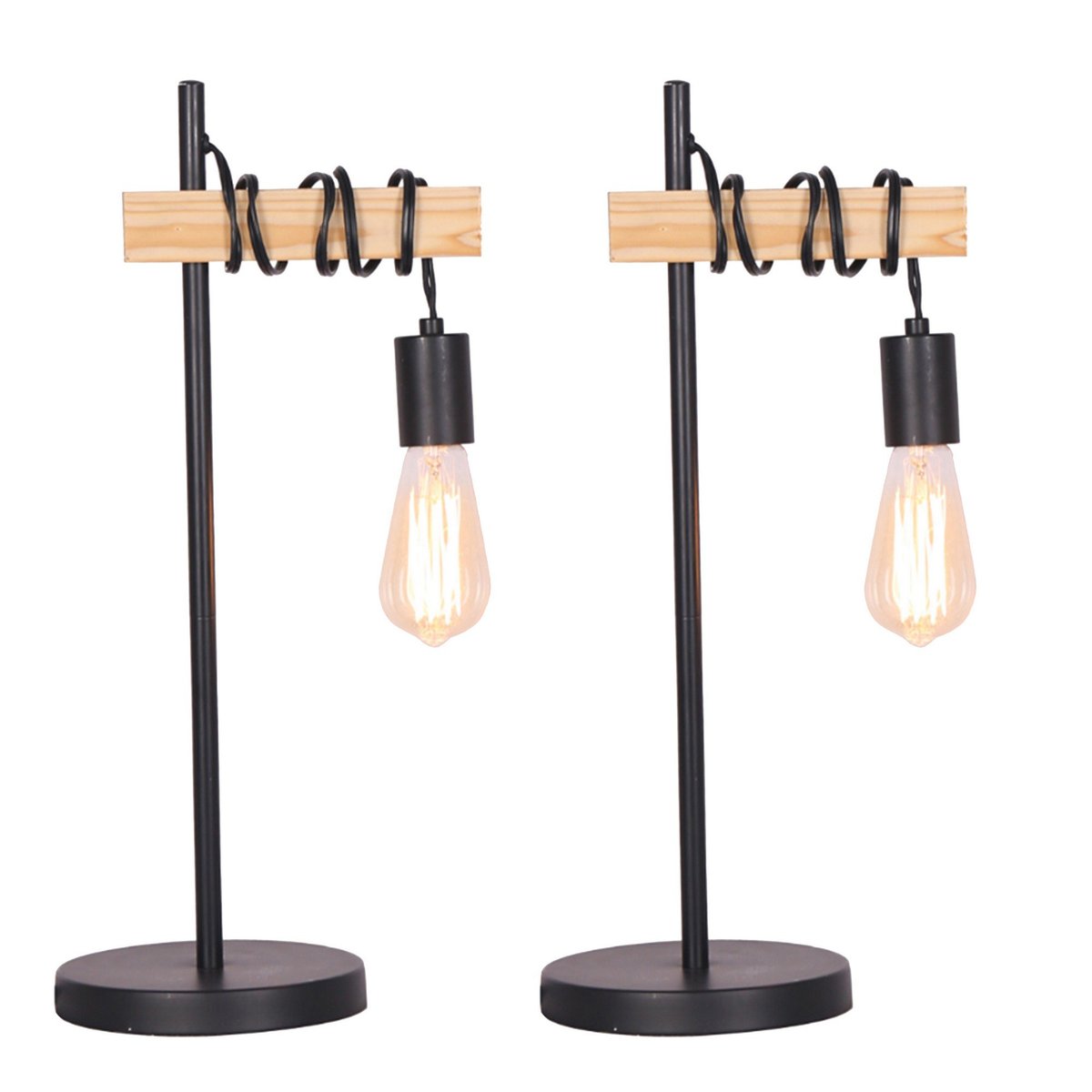 hanging bulb table lamp