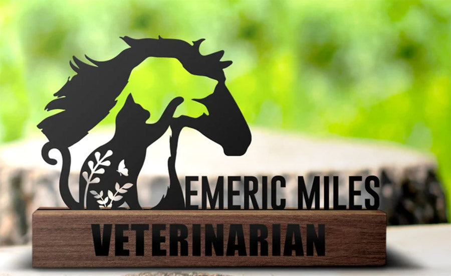 vet name plate