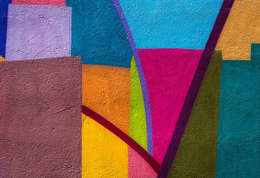 colorful paint on wall