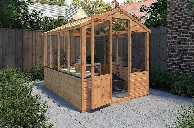 Waltons 8x6 Wood Frame Greenhouse