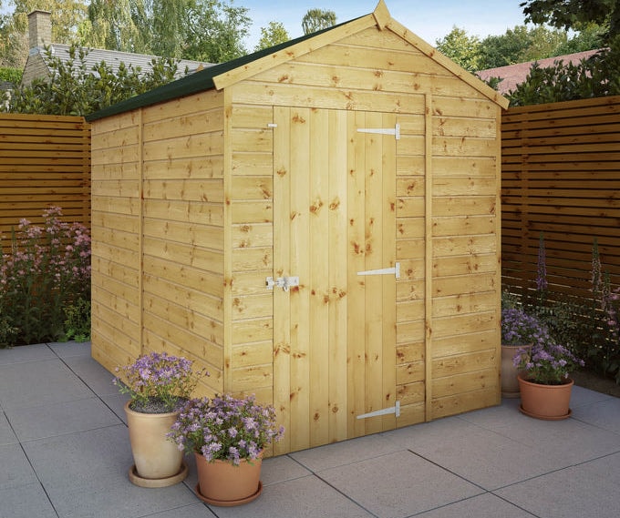 Waltons 8 x 6 Shiplap Apex Windowless Wooden Shed