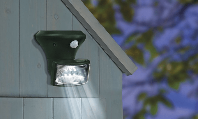 Motion powered outdoor lights