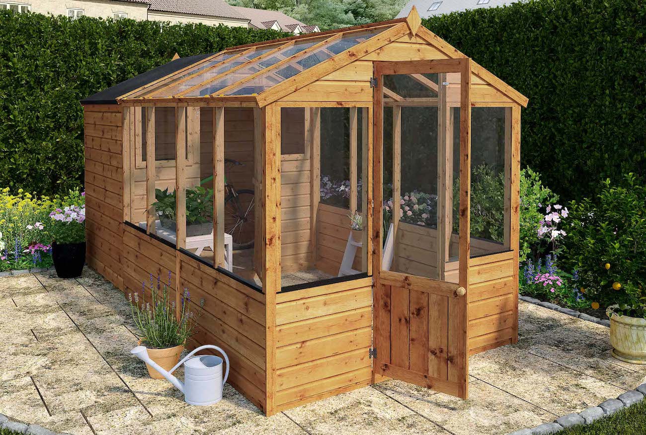 12 x 6 Shiplap Combi Greenhouse & Wooden Storage Shed from Waltons