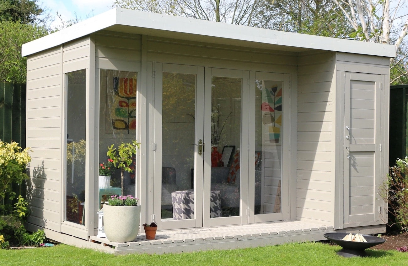 Grey Painted 10x8 Waltons Summer House