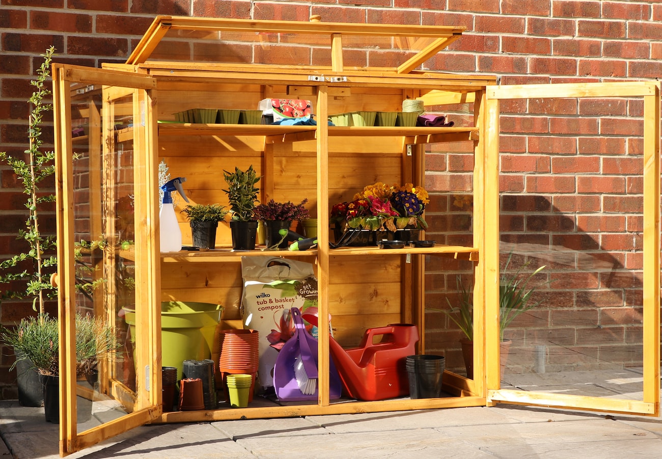 4 x 2 Evesham Mini Wooden Greenhouse from Waltons