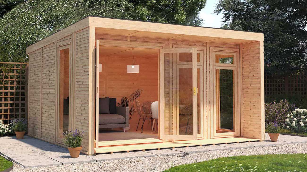 The Creswell 4m x 3m Insulated Garden Room with Veranda