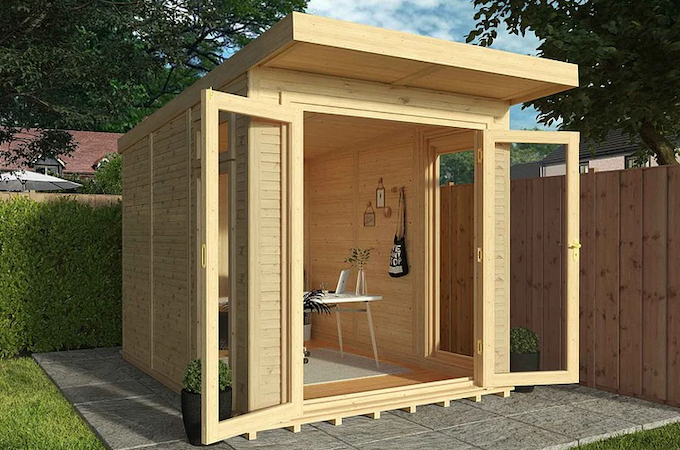 Waltons 2m x 3m Insulated Garden Room with open double doors