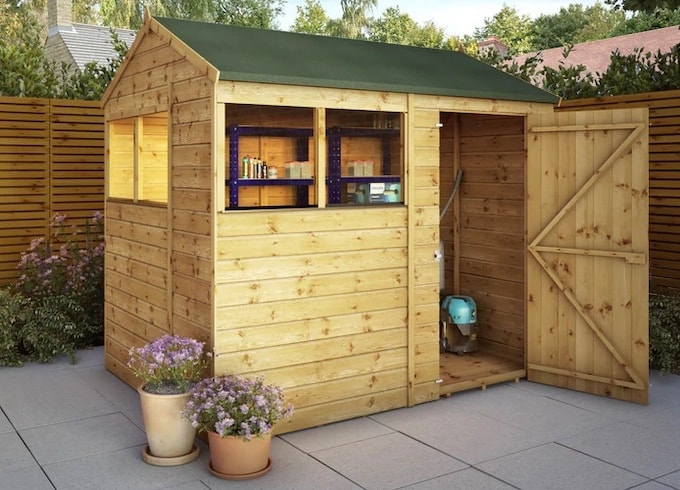 8x6 shiplap wooden shed from Waltons