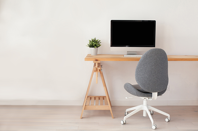 Grey comfortable office chair