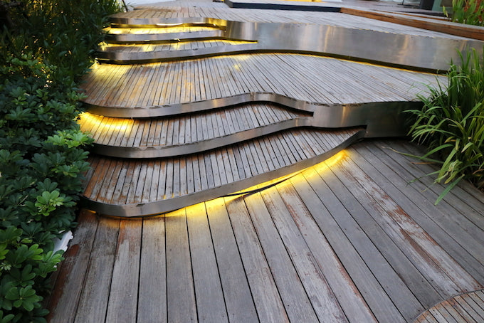 steps with underfloor lighting