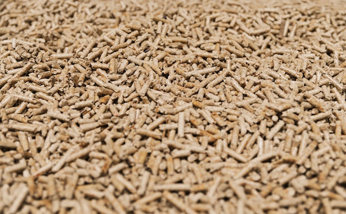 wooden biofuel pellets