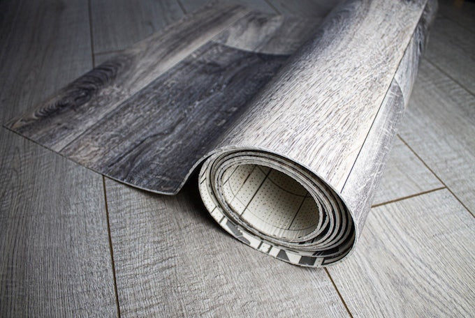 Grey lino floor roll