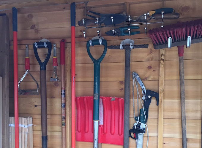 shed storage hooks for tools