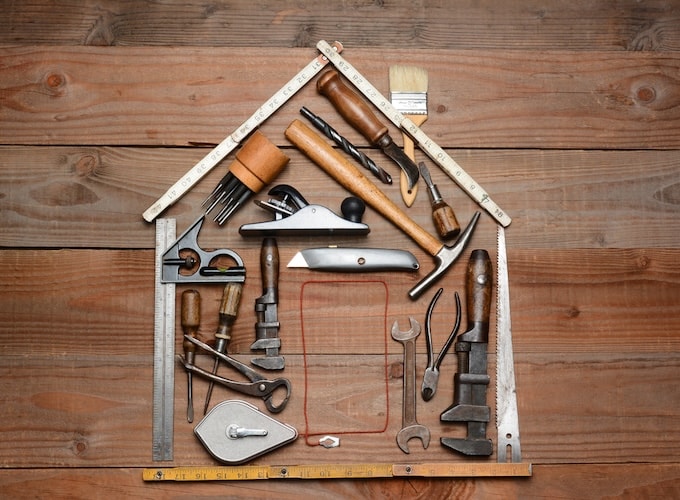 House made of different tools