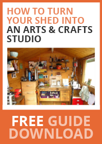 how to turn your shed into an arts & crafts studio - free downloadable guide