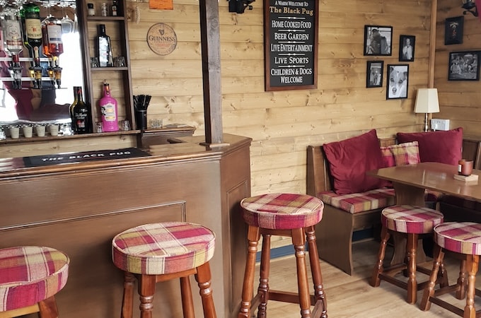 Interior of the Black Pug garden bar