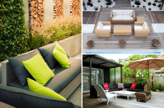 Collection of 3 outdoor seating arrangements