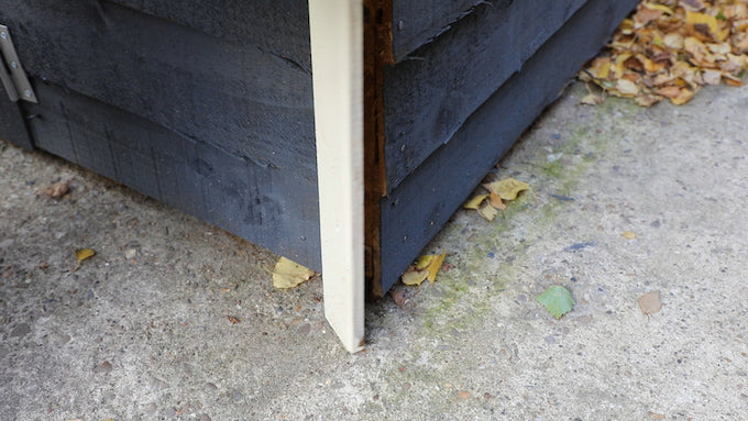 removing trims from shed