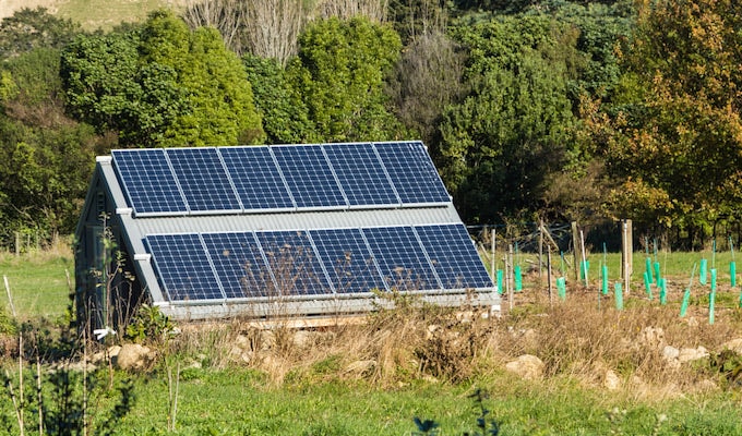 solar powered shed