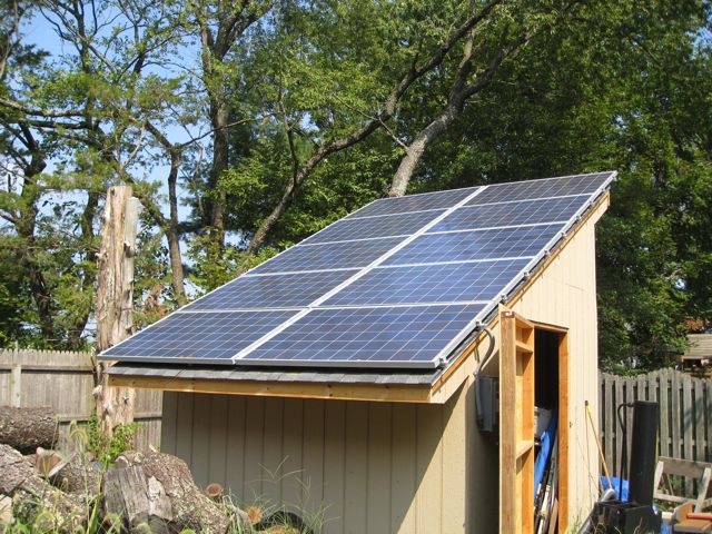 solar panel shed roof