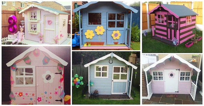 Collection of Waltons playhouses in different colours and patterns